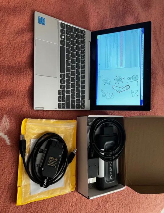 Kit tableta / laptop  Lenovo D330 + tester / diagnoză delphi 2021 + VCDS 2025