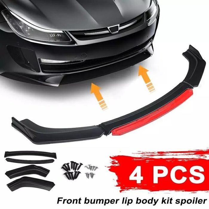 Спойлер предна броня ЧЕРВЕН Универсален нож за предна броня