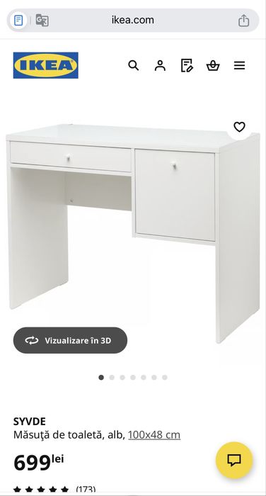 Masuță toaletă IKEA