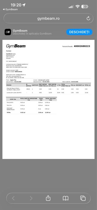 Pistol de masaj VI Black - GymBeam (Sigilat)