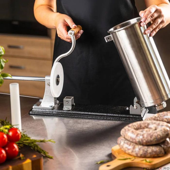 Masina manuala pentru umplut carnati, otel inoxidabil, capacitate 3