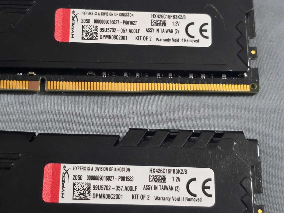 Kit Memorie RAM HyperX Fury Black 8GB DDR4 2666MHz CL16 (2x4GB) HX426C16FB3K2/8