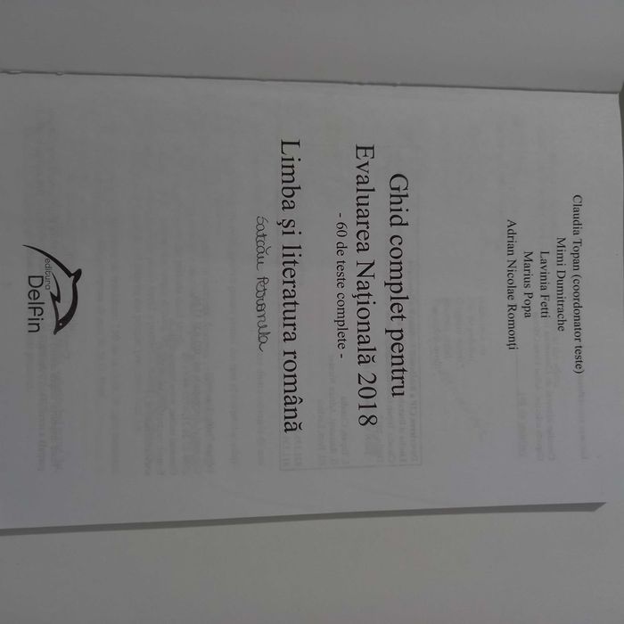 Limba romana. Ghid complet pentru Evaluarea Nationala 2018