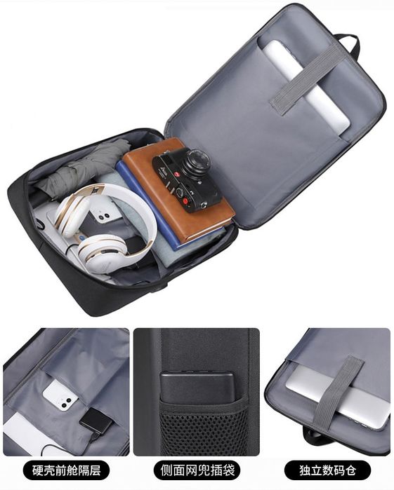 Мужской рюкзак для ноутбука с твердым корпусом водонепроницаемый