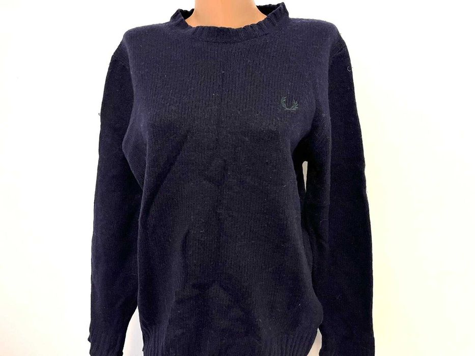 Pulover albastru inchis Fred Perry – lână, mărimea S