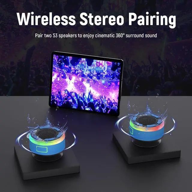 Водоустойчива Bluetooth Колонка IPX7 с FM Радио, Антена, Часовник, Навсякъде с Теб