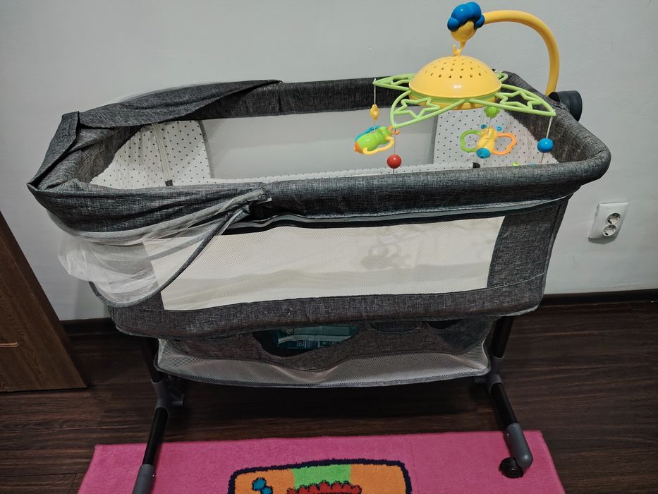 Pătuț co-sleping reglabil pentru bebelusi (foarte util pentru bebe cu reflux)