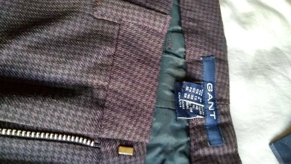 GANT вълнен панталон до коляното, нов, каре FR 40