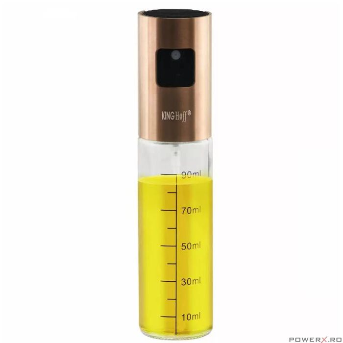 Pulverizator pentru ulei si otet, 4x18 cm, 100 ml auriu, Kinghoff