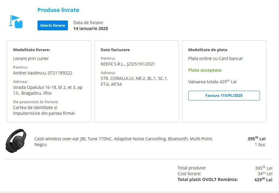 Vand Casti JBL 770NC