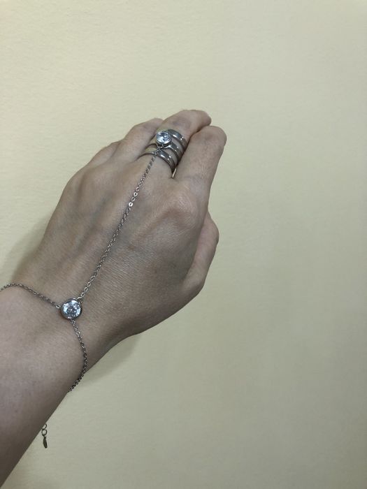 Серебряное браслет - кольцо
