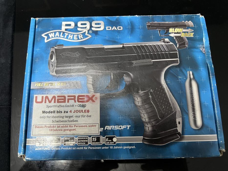 Pistol upgrade airsoft 4 joules walther P99 nou