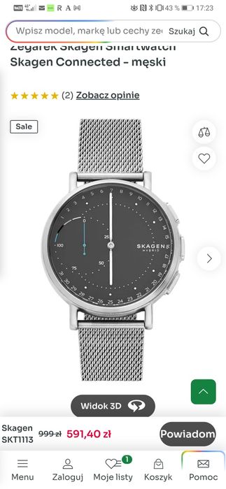 Ceas Skagen Connected  Hybrid gri