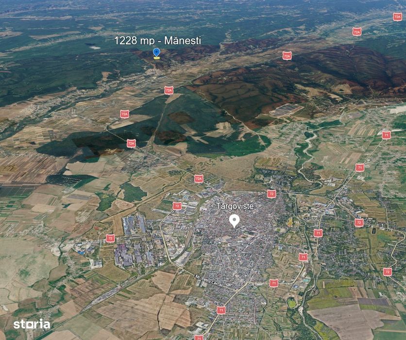 Teren 1228 mp între păduri - o oază de liniște la 20 km de Târgoviște