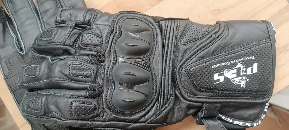 Mănuși Moto Piele Lungi PES cu Protecții TPU, Touchscreen și Ventilație