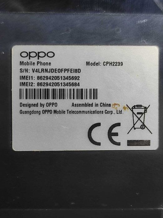 OPPO A54. Смартфон. Коробка и IMEI Регистрация ЕСТЬ.