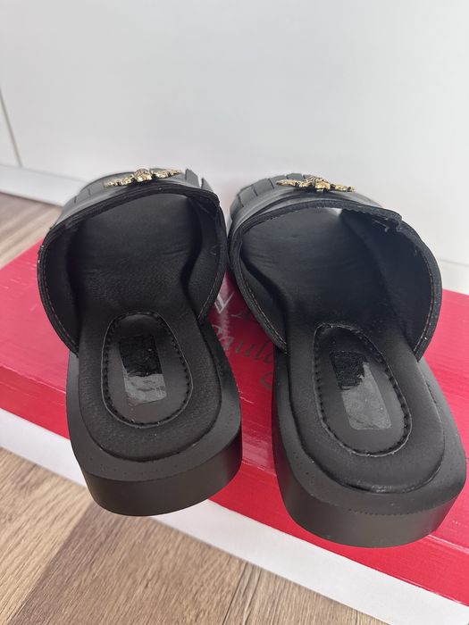 Papuci cu talpă joasă piele naturală damă
