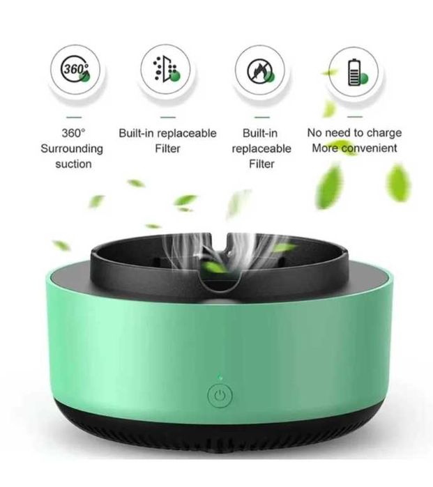 Бездимен пепелник абсорбатор на дим AS-08