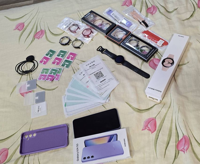 Samsung Galaxy A34 5G + Samsung Watch 4 - комплект
