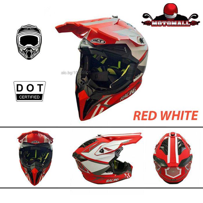 Кросова Каска 127 - Red/ White