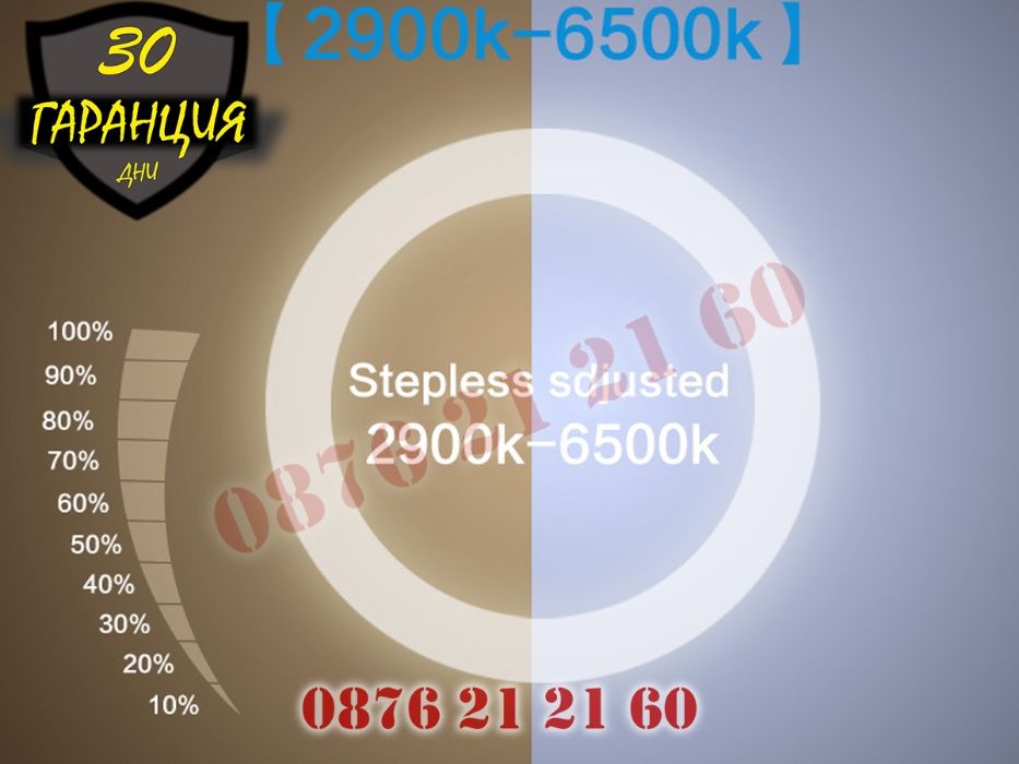 LED Ring Light Рингова Лампа Осветление ЛЕД Ринг Стойка 210см 18 INC