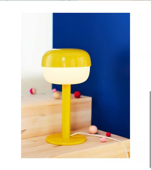 IKEA - BLÅSVERK
Veioză, galben, 36 cm birou, noptiera dormitor.