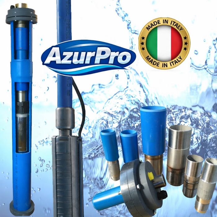 Tubulatură PVC albastră pentru puțuri de apă – Made in Italy