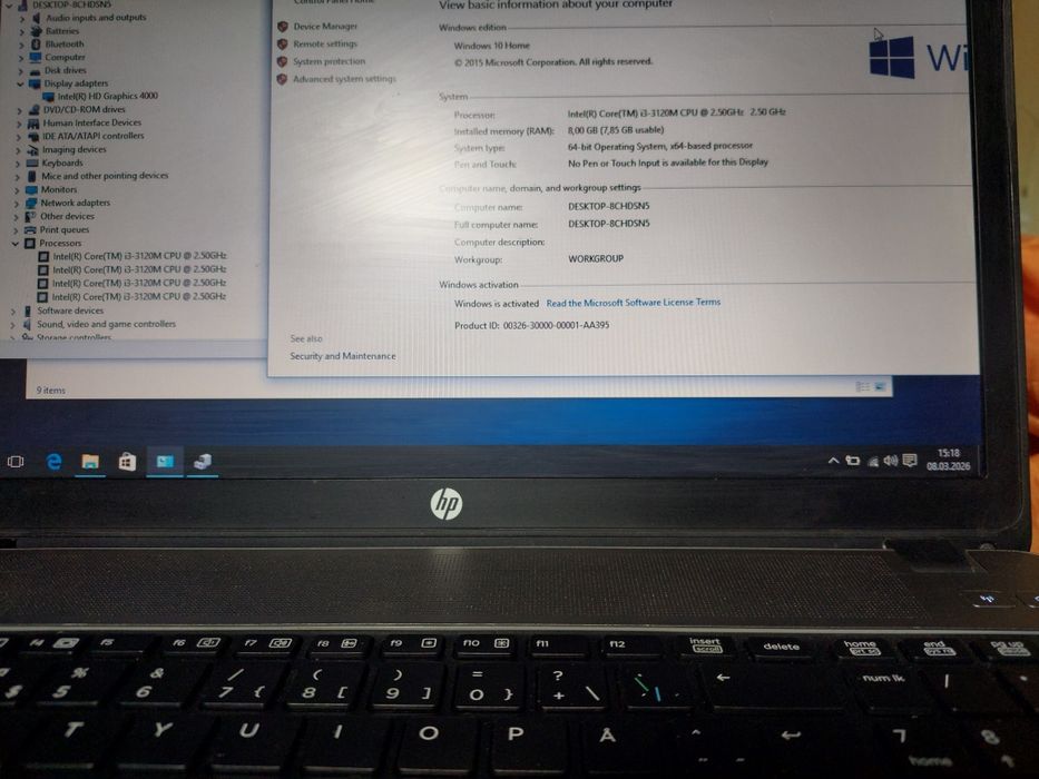 Laptop Hp Probook 450 i3