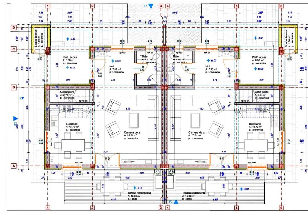 Duplex de vanzare, 120 mp, 305 mp teren, zona Valea Seaca-Popesti