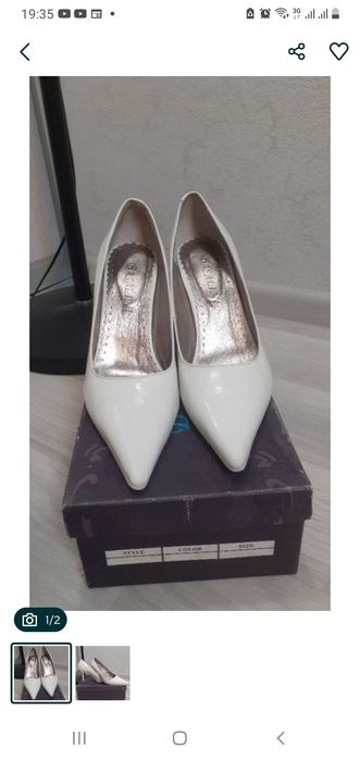 Ботильоны осень-весна,туфли белые