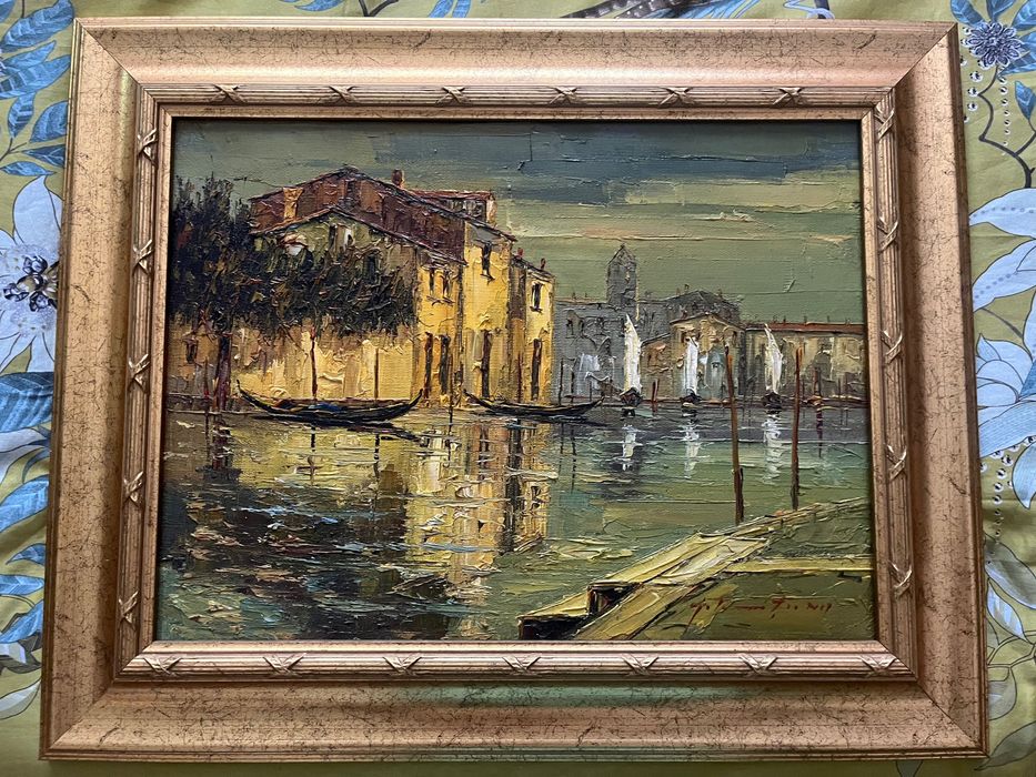Pictura originala, “Venetia” de Ion Ialomiteanu, inramata