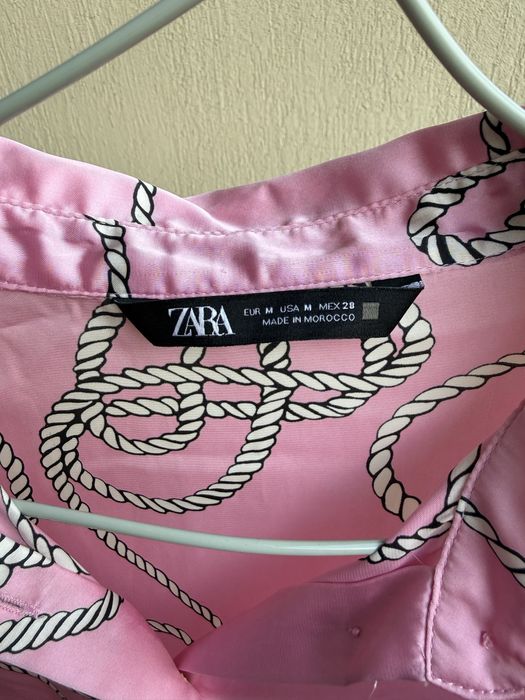 Розова сатенирана риза Zara