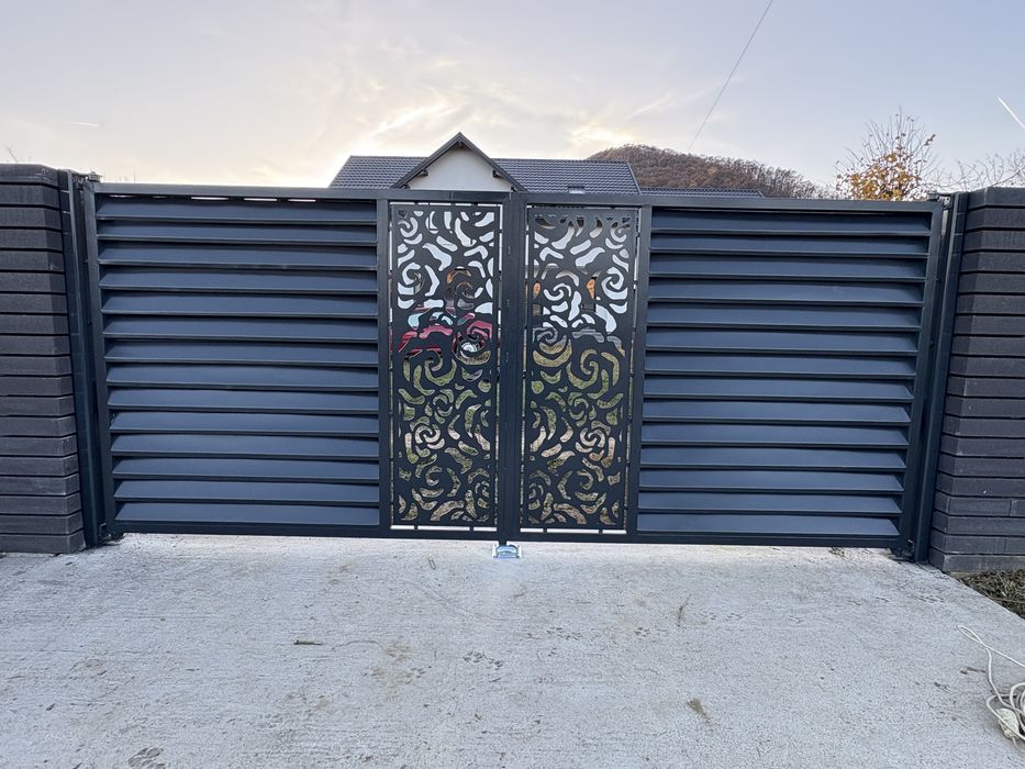 Portii/garduri/balustrazi, tabla decupata si fier forjat
