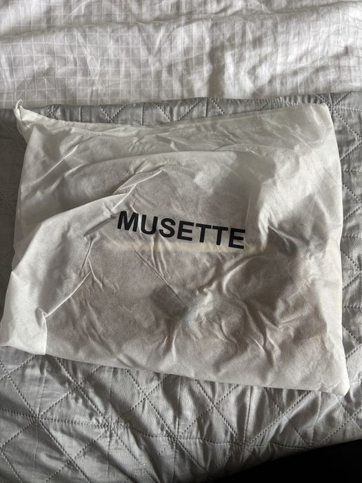 Geantă Musette Nadia Fly – piele naturală, bronz metalizat, NOUĂ cu etichetă