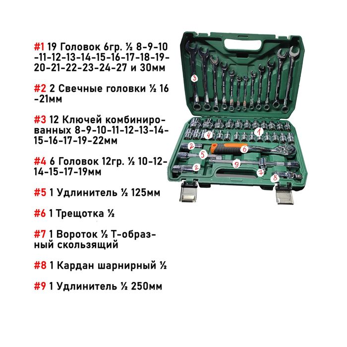 Набор инструментов Greener 44 шт