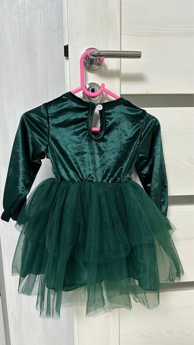 Rochita verde de catifea