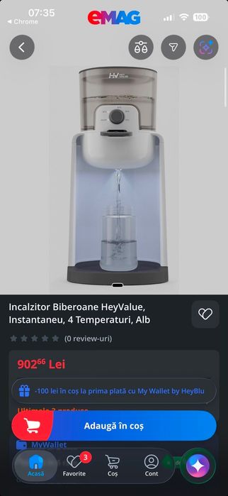 Încălzitor de biberoane pentru formula