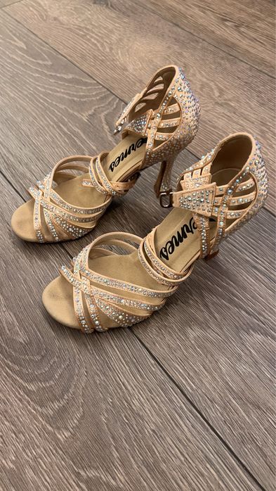 Sandale cu toc Ermes Dance Milano Champagne Pro