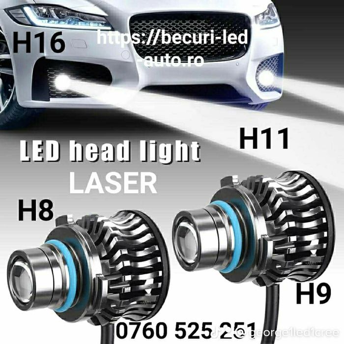 Set Două Becuri Led Laser Cu Două Nuanțe De Culori Alb-Rece/Galben Pur