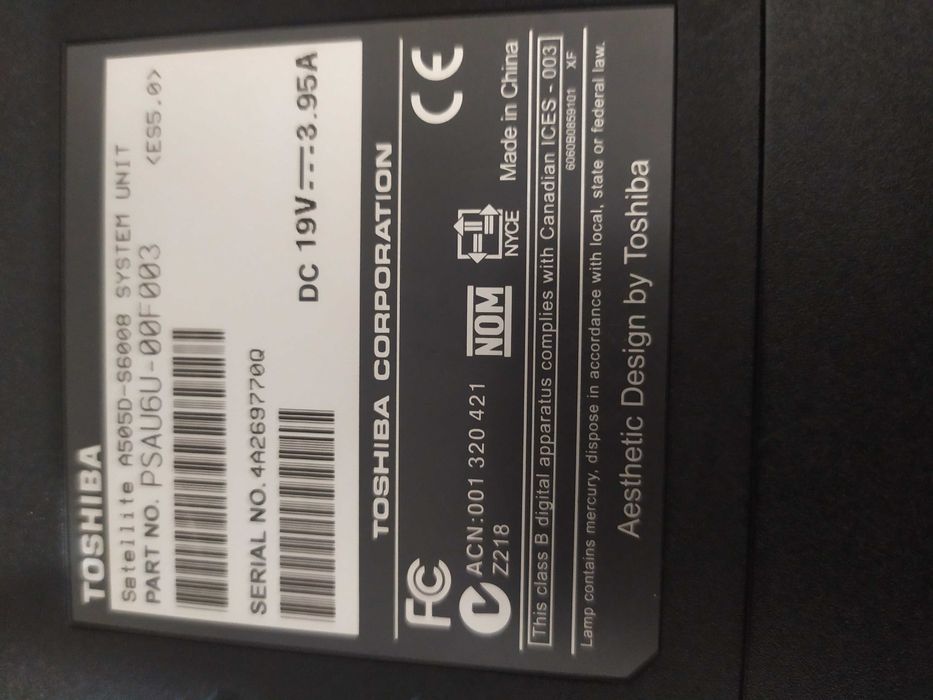 Лаптоп TOSHIBA  Satellite A505