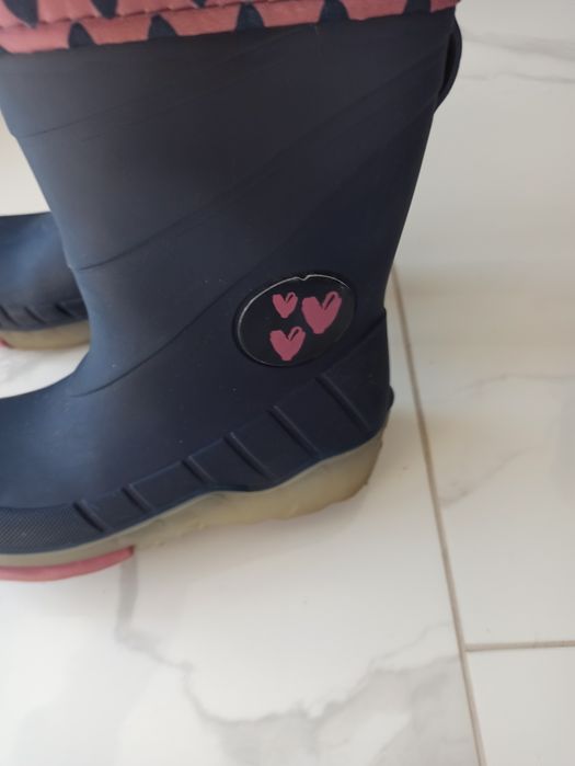 Светещи гумени ботушки с вата