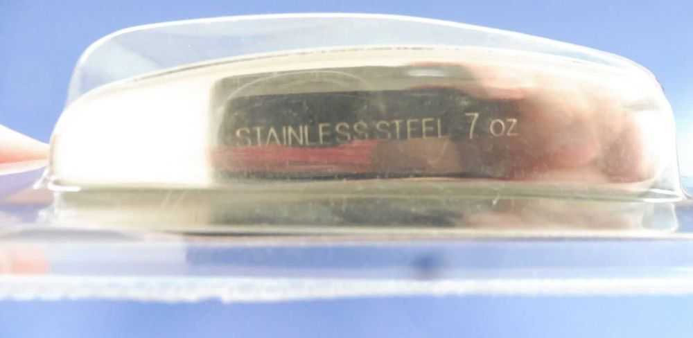 Бутилка / фласка / HIP FLASK за алкохол, плоска, джобна,  стоманена 6€