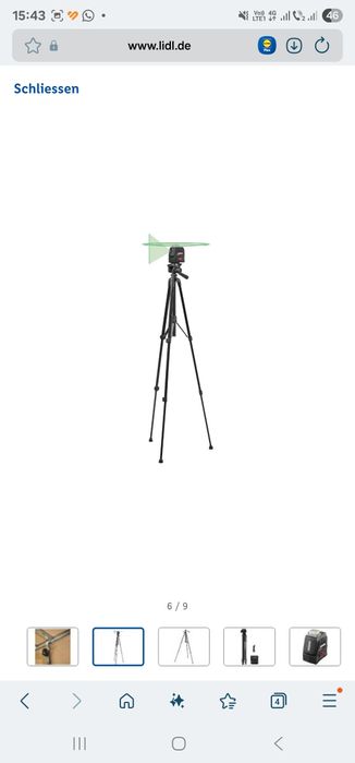 Nivela laser cu linii în cruce PARKSIDE