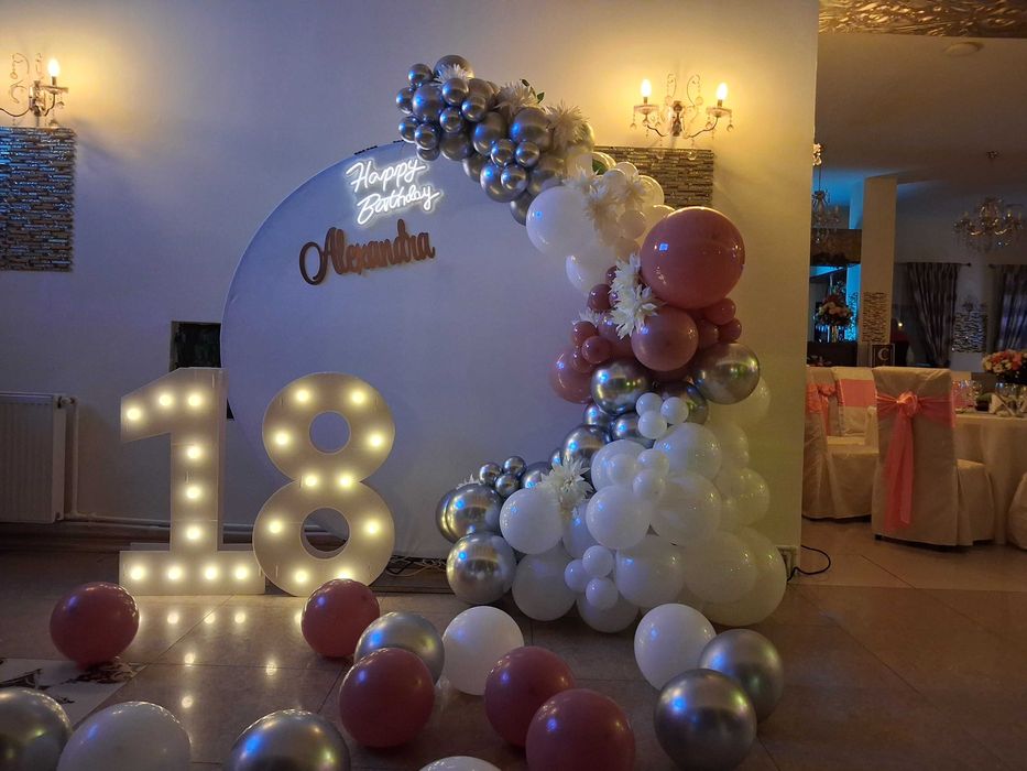 Photocorner majorat Arcada baloane petrecere/aniversare/zi nastere