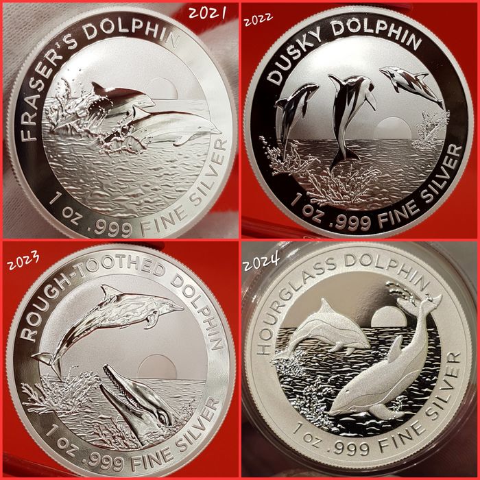 Australia RAM Delfinul Steme monede argint lingou 999 pur