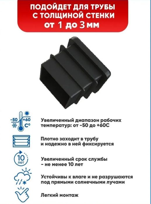 Заглушка для профильной трубы