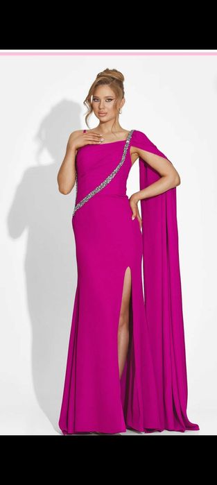 Rochie seara lunga fucsia