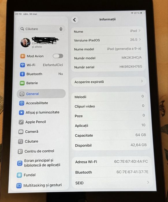 Apple iPad th9(gen)wi-fi 64 gb