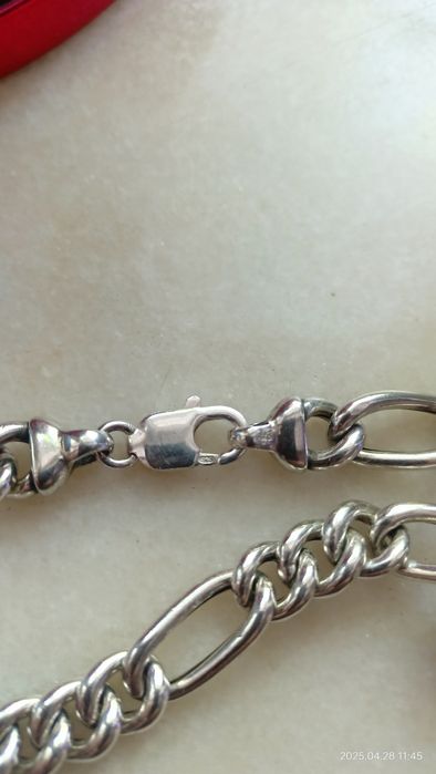 Lanț masiv cu cruce argint 925