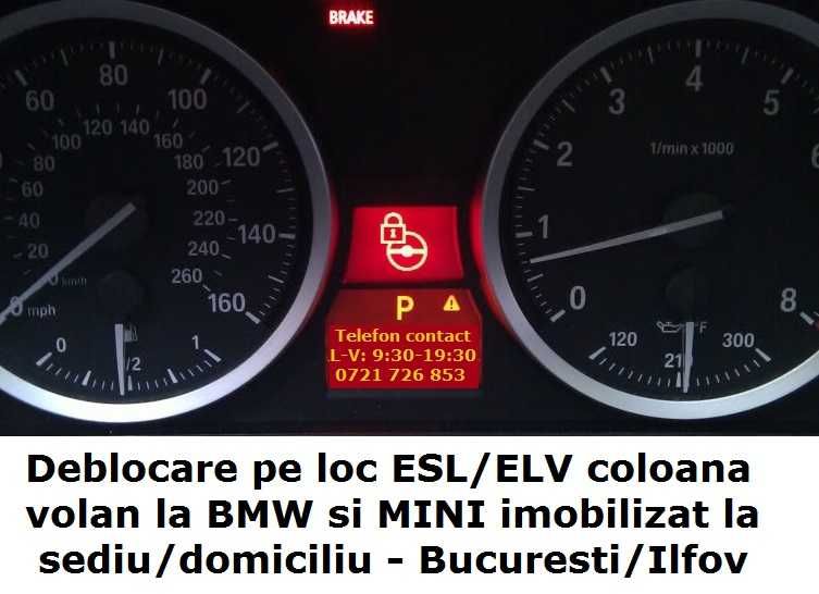 Deblocare coloana directie anulare blocator volan la domiciliu
